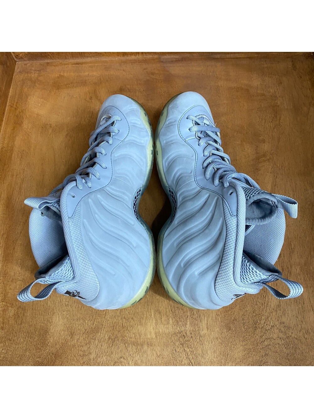 Nike Air Foamposite One Shoes Mens Sz 10.5 Premium Wolf Grey Sneakers 575420-007 - Picture 5 of 15